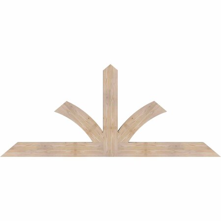 Ekena Millwork Richland Smooth Timber Gable Bracket, Douglas Fir, 84"W x 35"H x 3 1/2"D x 5 1/2"F, 10/12 Pitch GBW084X35X0406RIC00SDF